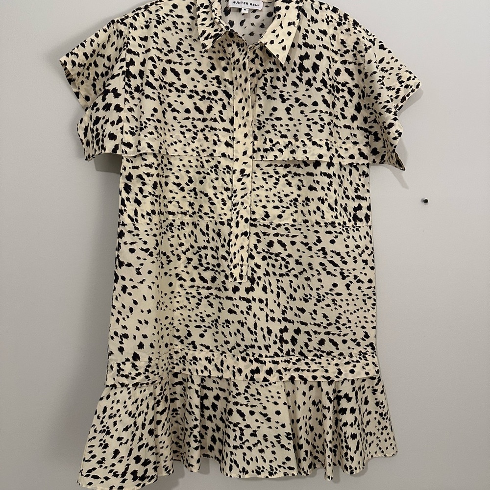 Hunter Bell Cream and Black Patterned Dress